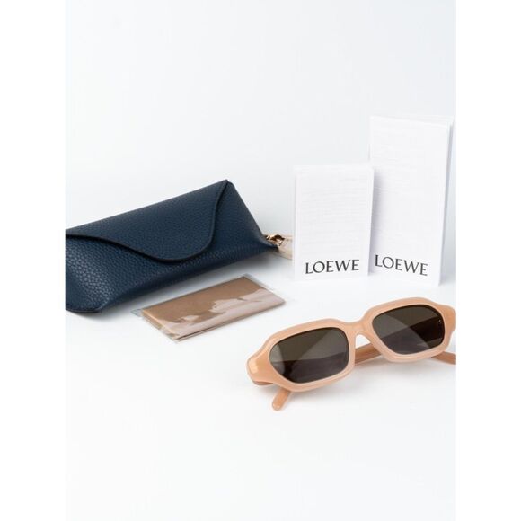 Loewe Women Sunglasses Pink Grey Rectangle LW40157U SLIM 72E NEW AUTHENTIC
